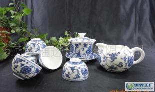 典雅青花，茶香雅韵 ST186八件套迎香花青花陶瓷茶具赏析